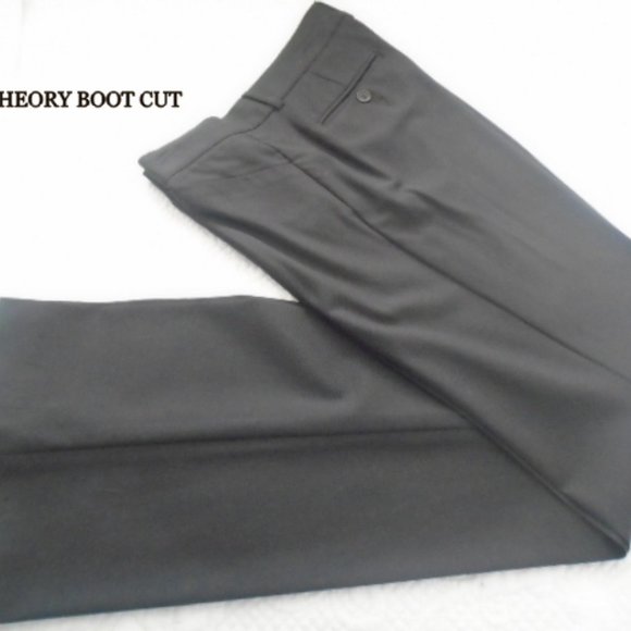 THEORY BLACK EMORY /BROADWAY PANTS SZ 4 - Picture 8 of 12